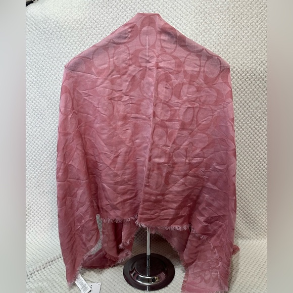 NWT Coach Pink Monogram Scarf - Picture 5 of 5
